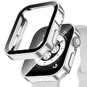 Χαμηλού Κόστους Smartwatch Θήκη-Θήκη ρολογιού με προστατευτικό οθόνης Συμβατό με Apple Watch Ultra 49mm / Series 8 7 41mm 45mm / Series 6 5 4 SE 40mm 44mm Ανθεκτική σε πτώσεις Σκληρός υπολογιστής Παρακολουθήστε Κάλυμμα