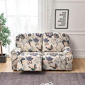 cheap Recliner Chair Cover-Stretch Reclining Couch Covers 2 Seater Loveseat Reclining Sofa Cover Couch Slipcover with Elastic Loop, Anti-cat Scratch Furniture Protector for Kids, Pets, Dogs, Cats