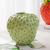 economico Vasi e cestini-vasi di fragole creativi composizioni floreali in resina decorazioni morbide per la casa ornamenti per desktop regali 1pc