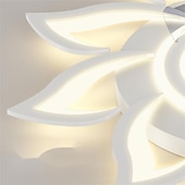 cheap Ceiling Fan Lights-LED Ceiling Fans Dimmable with Remote Contral Flower Design Flush Mount Ceiling Lamp Acrylic Lampshade Chandelier Bedroom Living Room