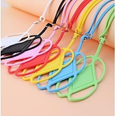 baratos Acessórios de Viagem &amp; Bagagem-suporte de cordão para celular, cordão de silicone, cordão de telefone ajustável para pendurar no pescoço, compatível com a maioria dos smartphones