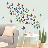 cheap 3D Wall Stickers-80 PCS 3D Butterfly Wall Decor Butterfly Wall Decals DIY Art Decor Crafts Removable Mural Stickers Butterfly Decorations for Home Room Bedroom Nursery Decor