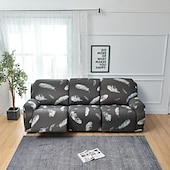 economico Poltrone reclinabili e poltrone wingback-Copridivano reclinabile elasticizzato, copridivano a 3 posti, copridivano reclinabile floreale con elastico, protezione antigraffio per mobili per bambini, animali domestici, cani, gatti