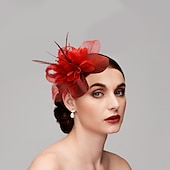 economico Fascinator-Fascinatori  Cappelli  Fasce per capelli in tulle  piume  rete con 1 pezzo Matrimonio  Occasione speciale  Copricapo per tea party per un&#039;ottima impressione Fascinatori del Derby Giornata di corsa