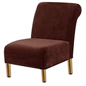 abordables Potah na křeslo a potah na křeslo-Housse de chaise d&#039;appoint sans accoudoirs en velours pour salon, housse de protection de chaise avec fond élastique, lavable en machine