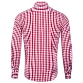 preiswerte Herrenhemd zum Knöpfen-Herren Hemd Lässiges Hemd Knopfhemd Karierte Hemden Hellgrünkaffee Schwarz Rosa Rote Blau Langarm Plaid / Karomuster Kargen Urlaub Strasse Bedruckt Bekleidung Polyester Modisch Freizeit Hawaiihemd