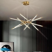abordables Diseño cluster-luz colgante led 80cm 8/12-cabeza regulable metal acrílico sputnik diseño para comedor dormitorio lámparas colgantes 110-240v solo regulable con control remoto