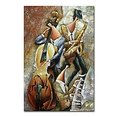 cheap People Paintings-Mintura Handmade Abstract Figure Oil Paintings On Canvas Wall Art Decoration Modern Abstract Picture For Home Decor Rolled Frameless Unstretched Painting