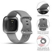 olcso Fitbit óraszíjak-2 csomag Smart Watch Band Kompatibilis valamivel FitBit Versa 4 Sense 2 Versa 3 Sense Puha szilikon Okos óra Szíj Vízálló Állítható Légáteresztő Sportszíj Csere Karszalag
