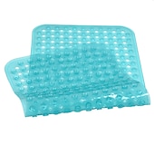 preiswerte Rutschfeste Badewannenmatte-Badematte, rutschfeste Badewannenmatte, antibakterielle Duschmatte, extra lang, 90 x 40 cm, starker Saugnapfgriff, maschinenwaschbar, BPA-frei, ungiftig, phthalatfrei, latexfrei