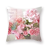 abordables style floral &amp; végétal-Fleurs double face taie d&#039;oreiller 4 pc doux décoratif carré taie d&#039;oreiller taie d&#039;oreiller pour chambre salon canapé canapé chaise