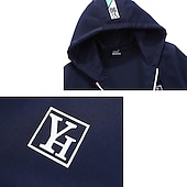 cheap Basic Tracksuits-Men&#039;s Tracksuit Sweatsuit Jogging Suits Black Blue Light Grey Hooded Letter Zipper Pocket 2 Piece Sports Streetwear Streetwear Cool Casual Spring &amp;  Fall Clothing Apparel Hoodies Sweatshirts