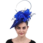 halpa Juhlahatut-fascinators sinamay Muodollinen Kentucky Derby Hevoskilpailu Naisten päivä cocktail Tyylikäs Morsius Kanssa Sulilla Päähine Päähineet