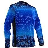 cheap Tops-Men&#039;s Fishing Shirt Outdoor Long Sleeve UPF50+ UV Protection Breathable Quick Dry Lightweight Top Summer Spring Outdoor Fishing Yellow / Black Dark Gray Green Black