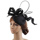Χαμηλού Κόστους Fascinators-Fascinators Ψεύτικος Λινός Γάμος Kentucky Derby Κοκτέιλ Royal Astcot Μόδα Vintage Με Bowknot Επικεφαλίδα Κεφαλαιοφυλακή ντυθείτε για να εντυπωσιάσετε Ημέρα Αγώνων Φόρεμα 2025