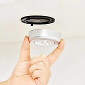 tanie Światła krążkowe-4 szt. awaryjne oświetlenie ścienne 3 led kuchnia pod szafką oświetlenie do szafy z naklejką dotknij lampa dotykowa przestrzeń naklejka bezprzewodowa lampa ścienna szafa sypialnia kuchnia
