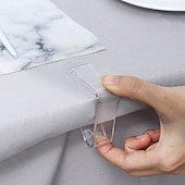 abordables Crochets et fixations-8 pièces nappe tables porte-clips utiles pinces en tissu fête pique-nique mariage bal multi-fonction nappe clip