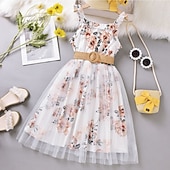 أطفال للفتيات فستان ورد بدون كم فضفاض نشيط يوميا قطن غير متماثل لباس غير رسمي فستان شكل حرف A فستان مشجر الصيف الربيع 5-12 سنة أبيض رخيصةأون فساتين كاجوال-أطفال للفتيات فستان ورد بدون كم فضفاض نشيط يوميا قطن غير متماثل لباس غير رسمي فستان شكل حرف A فستان مشجر الصيف الربيع 5-12 سنة أبيض