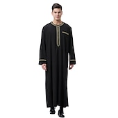 رخيصةأون عربي مسلم-رجالي رداء - روب ثوب / جبة ديني سعودي عربي العربية مسلم رمضان بالغين / قمصان الرضعثوب الراقص