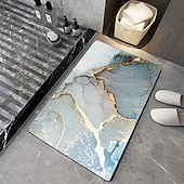 voordelige Absorberend vloerkleed-diatomeeënaarde badmat antislip marmerpatroon superabsorberende toiletdeur sneldrogende voetmat toegangsdeurmat antislipmat