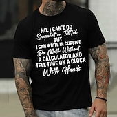 economico Magliette grafiche da uomo-Per uomo Lettera Stampe Grafiche Divertente Maglietta Maglietta grafica Cotone Maniche Corte Grafico Camicia Nero Bianco Rosso Maglietta comoda Vacanza Streetwear Abbigliamento di stilista