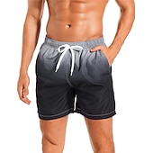 お買い得  男性用水泳パンツ-男性用 ボードショーツ スイムショーツ スイムトランク ドローストリング メッシュ裏地付き 弾性ウエスト 勾配 速乾性 ショート カジュアル 日常 祝日 ハワイアン ボヘミアン ブラック ピンク マイクロエラスティック