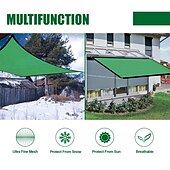 voordelige Kampeerzeil-groen zonneschermdoek, dicht schaduwnet warmte-isolatienet, schaduwdoek, zon- en sneeuwbescherming voor balkon, binnenplaats, campercamping