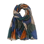 olcso sálak-retro növénymintás sálak női ginkgo levél nyomdai kendő és pakolások laday foulard virág hidzsáb hosszú stílusú sál