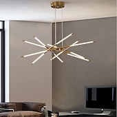 abordables Diseño cluster-luz colgante led 80cm 8/12-cabeza regulable metal acrílico sputnik diseño para comedor dormitorio lámparas colgantes 110-240v solo regulable con control remoto