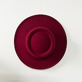baratos Chapéu de Festa-Chapéus de lã acrílico fedora kentucky derby chapéu formal coquetel de casamento royal astcot simples com cor pura headpiece