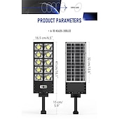 cheap Street Lights-Solar Street Lights Outdoor Waterproof  High Brightness Dusk to Dawn LED Lamp with Motion Sensor Remote Control for Garden Patio Porch Garage