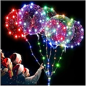 tanie Łańcuchy świetlne baterii-10 sztuk balon led luminous party 16 &quot;kolorowe balony materiały ślubne akademik strona dekoracji przezroczysta bańka dekoracji urodziny ślub balony led łańcuchy świetlne