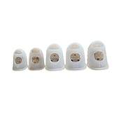 abordables Instrumentos musicales-10 unids/set dedal para dedos, guantes de silicona antiquemaduras para tocar la guitarra, protección para los dedos, guante artesanal diy, herramienta de cocina para coser