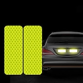 お買い得  車体の装飾＆保護用具-10 個の車の反射ステッカー交通安全夜間警告マーク車の反射ストリップテープ発光車のバンパー反射デカール