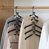 お買い得  フック-洋服ハンガー多機能多層ハンガーマジックホームワードローブ収納アーティファクト吊りハンガー折りたたみハンガー 40*40 センチメートル