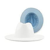 economico Cappelli per feste-berretto Lana / acrilico Cappello Fedora Formale Matrimonio Semplice Con Colore Puro Copricapo Copricapo