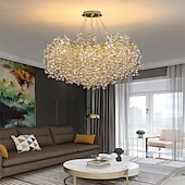 baratos Candeeiros de Lustre-60 cm Design Único Lustres Alumínio LED Estilo nórdico 110-240 V