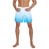 お買い得  男性用水泳パンツ-男性用 ボードショーツ スイムショーツ スイムトランク ドローストリング メッシュ裏地付き 弾性ウエスト 勾配 速乾性 ショート カジュアル 日常 祝日 ハワイアン ボヘミアン ブラック ピンク マイクロエラスティック