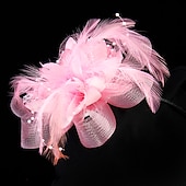economico Fascinator-Fascinatori  Cappelli  Fasce per capelli in tulle  piume  rete con 1 pezzo Matrimonio  Occasione speciale  Copricapo per tea party per un&#039;ottima impressione Fascinatori del Derby Giornata di corsa