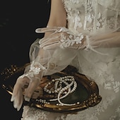 cheap Historical &amp; Vintage Costumes-1950s 1920s Elegant Gloves Bridal Audrey Hepburn The Great Gatsby Women's Cosplay Costume Wedding Party / Evening Prom Gloves