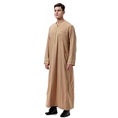 رخيصةأون عربي مسلم-رجالي رداء - روب ثوب / جبة ديني سعودي عربي العربية مسلم رمضان بالغين / قمصان الرضعثوب الراقص