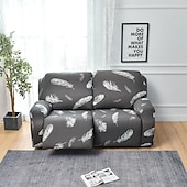 cheap Recliner Chair Cover-Stretch Reclining Couch Covers 2 Seater Loveseat Reclining Sofa Cover Couch Slipcover with Elastic Loop, Anti-cat Scratch Furniture Protector for Kids, Pets, Dogs, Cats