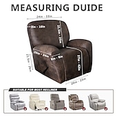 abordables Silla reclinable y con alas-Funda elástica para sillón reclinable, funda para sillón reclinable de 1 plaza, funda para sofá con bolsillo lateral, protector de muebles antiarañazos para niños, mascotas, perros y gatos