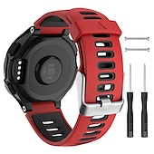 Недорогие Ремешки для часов Garmin-Ремешок для часов для Garmin Forerunner 220/230/235/620/630/735XT Approach S20 / S6 / S5 силиконовый Замена Ремень с помощью инструмента для удаления Дышащий Спортивный ремешок Браслет