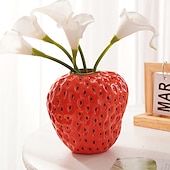 economico Vasi e cestini-vasi di fragole creativi composizioni floreali in resina decorazioni morbide per la casa ornamenti per desktop regali 1pc