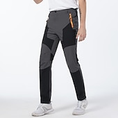 billiga Botten-vattentäta vandringsbyxor för män byxor arbetsbyxor cargobyxor safari utomhusbyxor vindtät snabbtorkande stretch nylon spandex 3 dragkedjeficka elastisk midja underdel svart khaki armégrön klättring