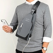 cheap Laptop Bags,Cases &amp; Sleeves-Men&#039;s Chest Bag Fashion Korean Style Casual Sports Water Proof Oxford Chest Crossbody Bags for Men Shoulder Messenger Bag