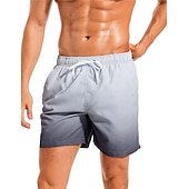 お買い得  男性用水泳パンツ-男性用 ボードショーツ スイムショーツ スイムトランク ドローストリング メッシュ裏地付き 弾性ウエスト 勾配 速乾性 ショート カジュアル 日常 祝日 ハワイアン ボヘミアン ブラック ピンク マイクロエラスティック