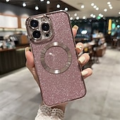 Недорогие Чехлы для iPhone-телефон Кейс для Назначение Айфон 15 Про Макс Плюс iPhone 14 13 12 11 Pro Max Plus Кейс на заднюю панель С Магсейф и протектор экрана ТПУ