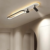זול גופי תאורת ספוט-מנורת תקרה LED מודרנית 1-2 מנורת מסלול מנורת sotlight 80 ס"מ 100 ס"מ מנורת תקרה גיאומטרית ניתנת לעמעום שלט רחוק סלון חדר שינה מטבח פינת אוכל מנורת ac220v